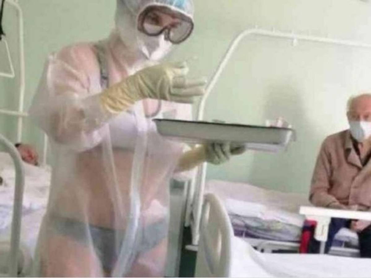 Enfermera que atendía pacientes en ropa interior se vuelve modelo