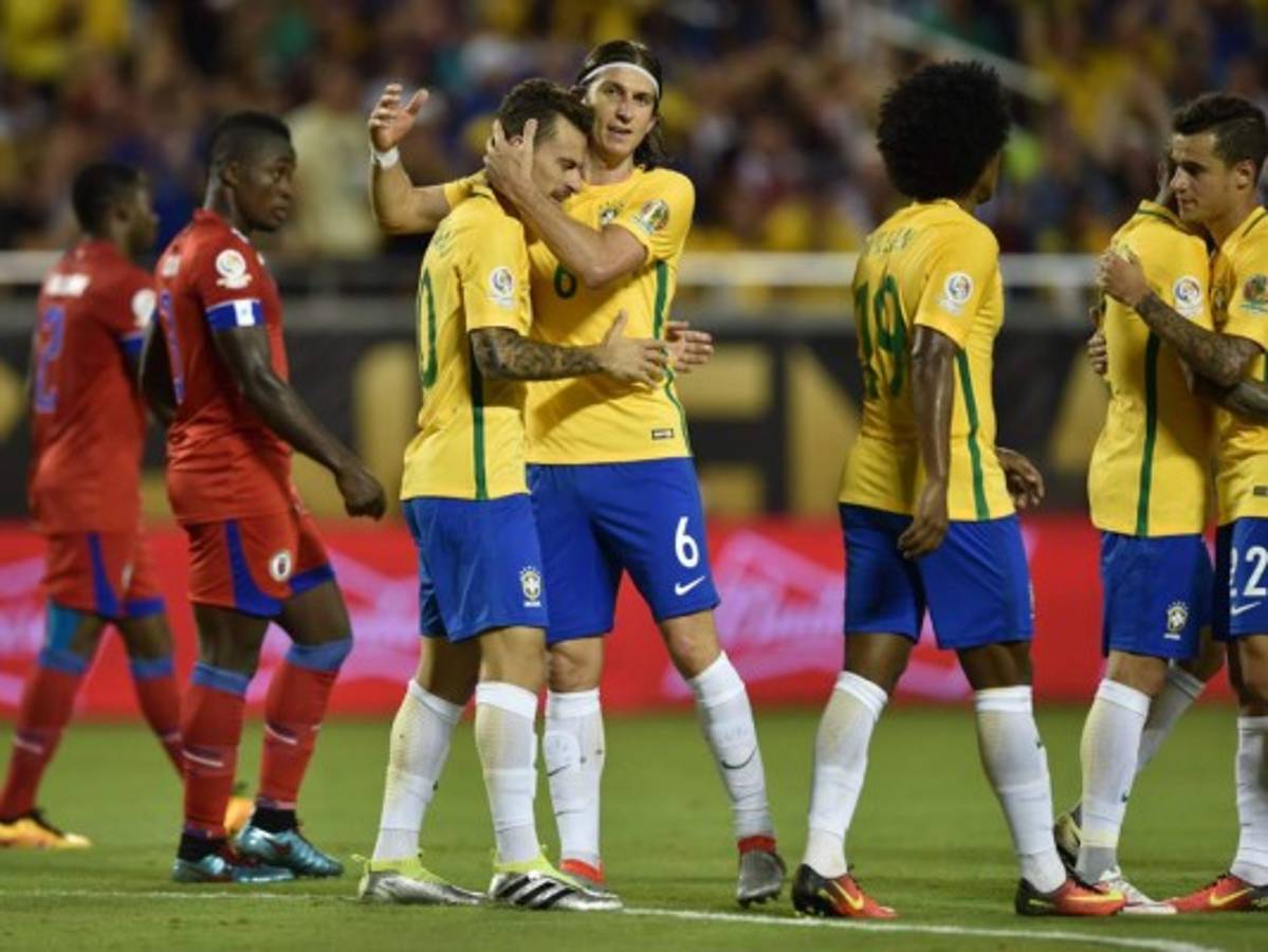 Brasil apabulla 7-1 a la débil Haití por el Grupo B