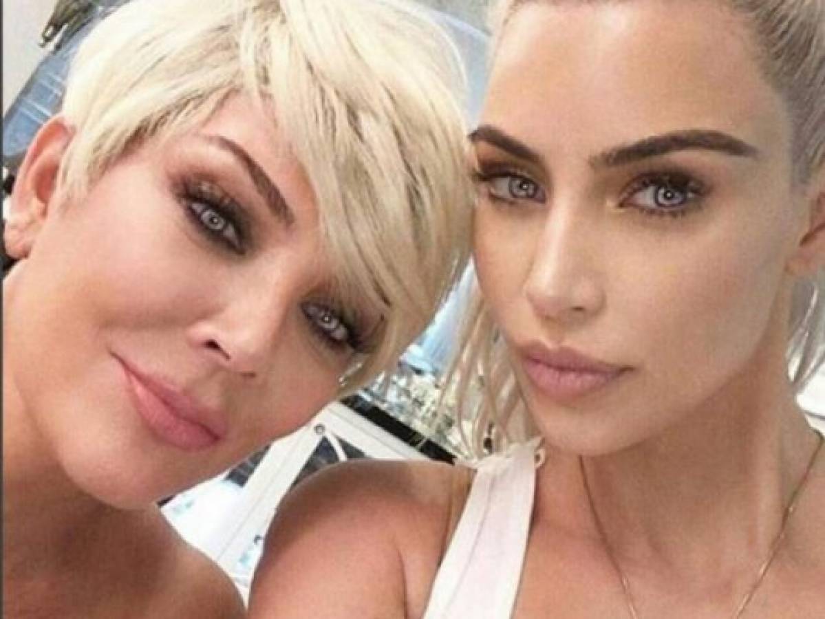 Kris Jenner publica foto de 1997 y Kim Kardashian luce irreconocible