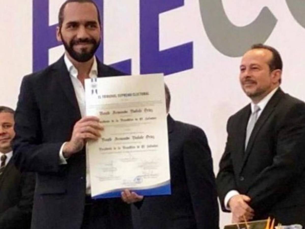 Nayib Bukele recibe credencial de presidente electo de El Salvador