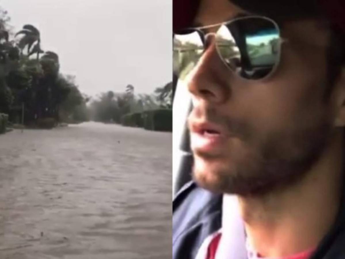 Video: El peligroso recorrido de Enrique Iglesias en las calles de Miami azotadas por Irma