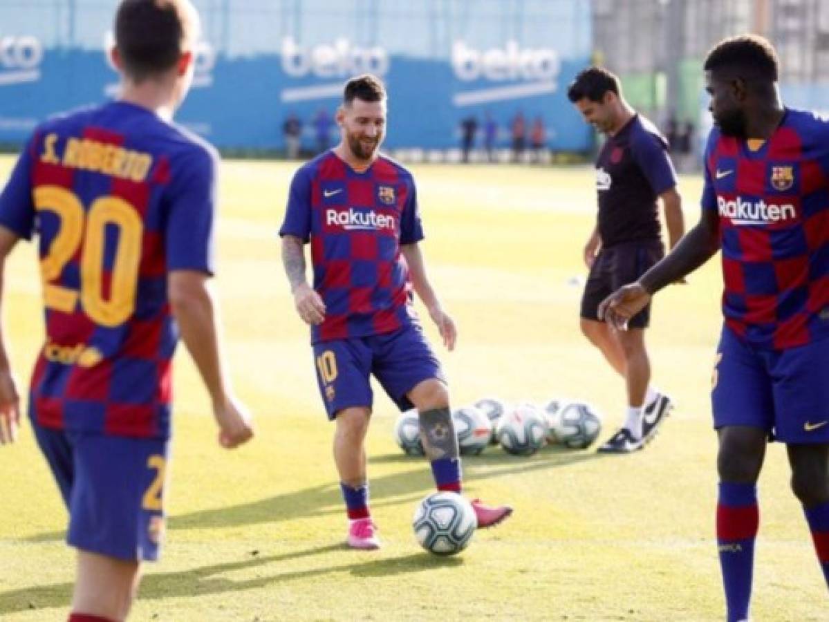 Leo Messi se reincorpora al entrenamiento del Barcelona