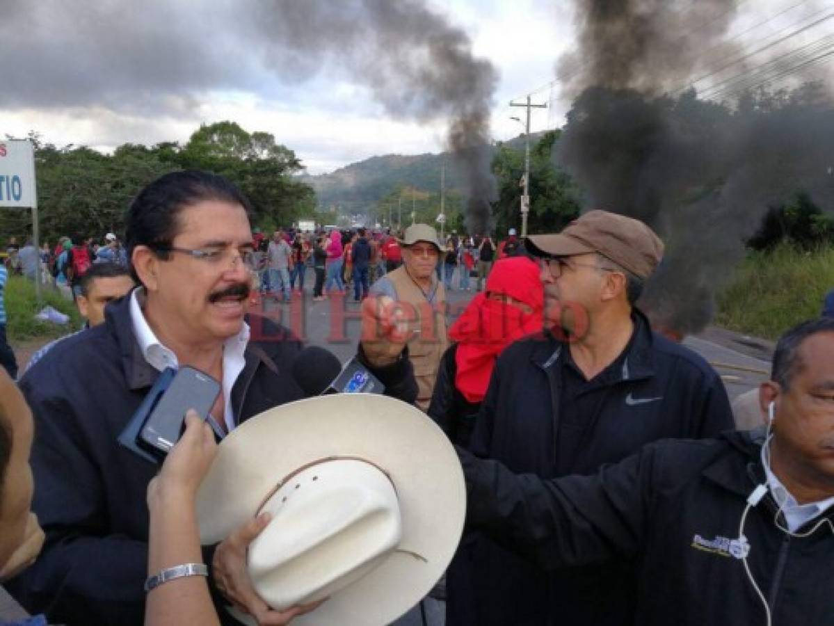 'Mel' Zelaya encabeza tomas de la Alianza de Oposición en la colonia El Sitio de la capital