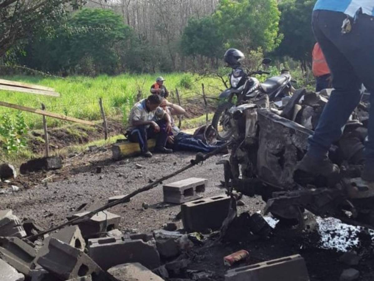 Varios heridos tras choque entre camión y vehículo liviano en el sur de Honduras