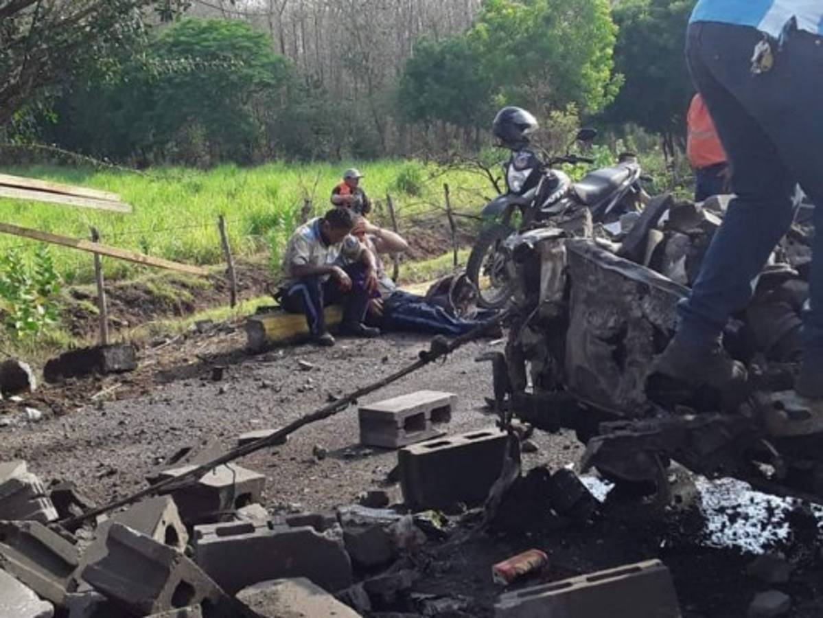 Varios heridos tras choque entre camión y vehículo liviano en el sur de Honduras