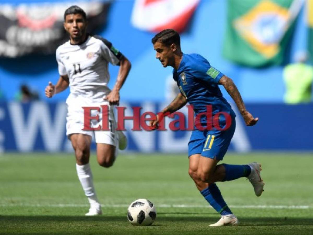Coutinho y Neymar le dan el triunfo a Brasil 2-0 sobre Costa Rica en el Mundial Rusia 2018