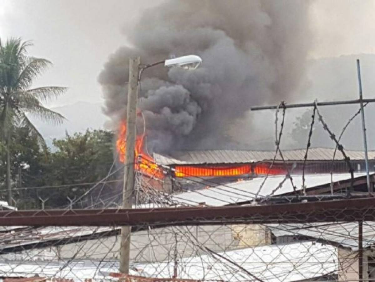 Centro penal de San Pedro Sula es consumido por voraz incendio
