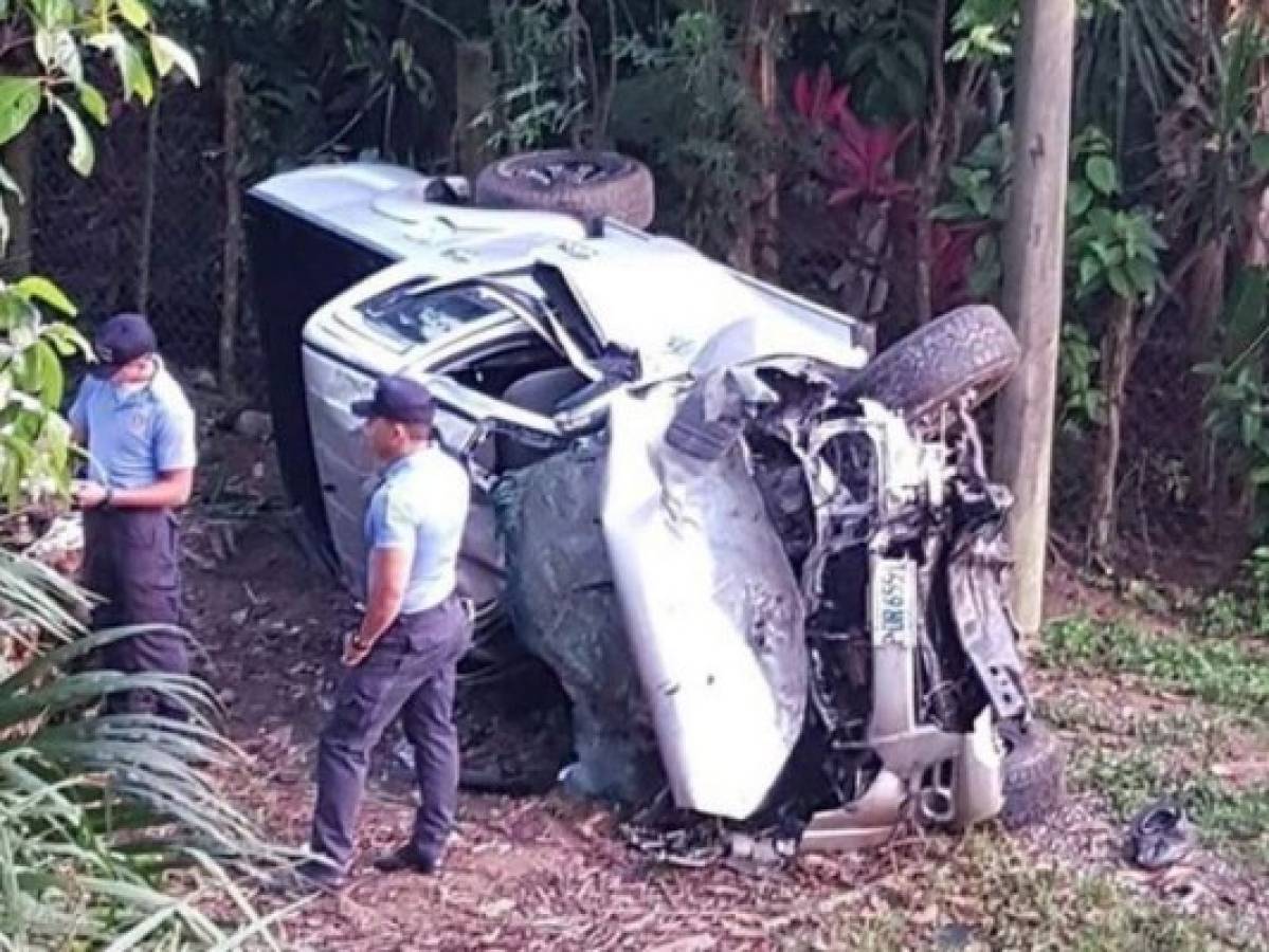 Dos muertos tras aparatoso accidente en carretera de Atlántida