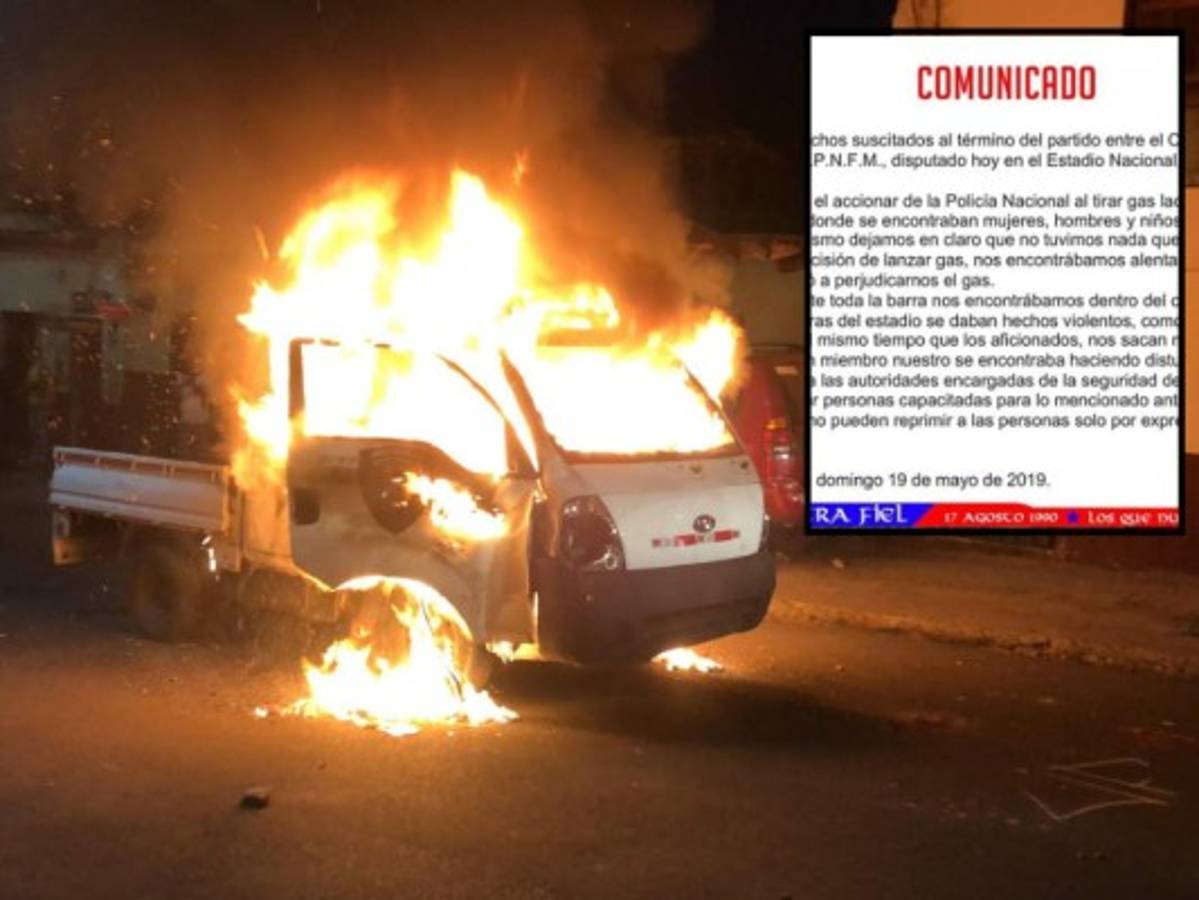 La Ultra Fiel niega responsabilidad en disturbios afuera del Estadio Nacional