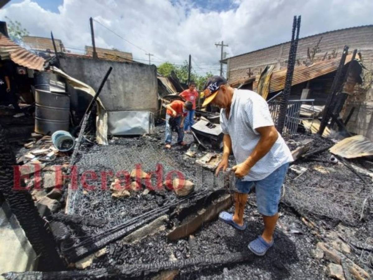 Incendio consume tres viviendas en la colonia Nueva Capital de Tegucigalpa