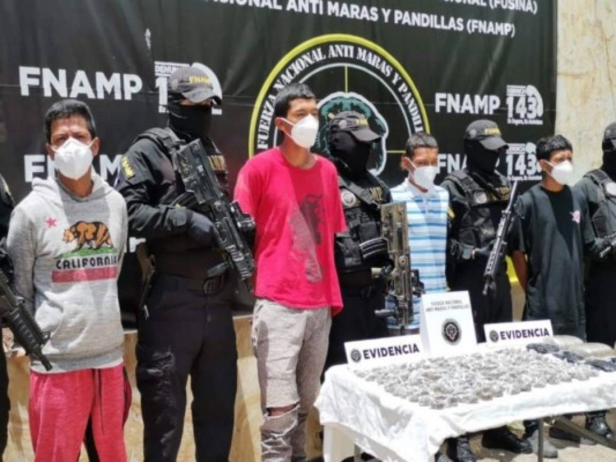 Capturan a cuatro presuntos traficantes de droga de la Mara Salvatrucha en Comayagua