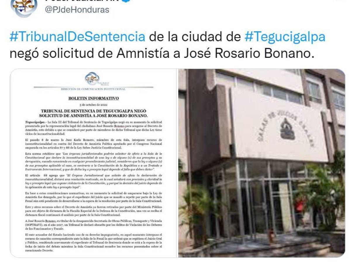 Niegan solicitud de amnistía a extitular de Soptravi, José Rosario Bonano