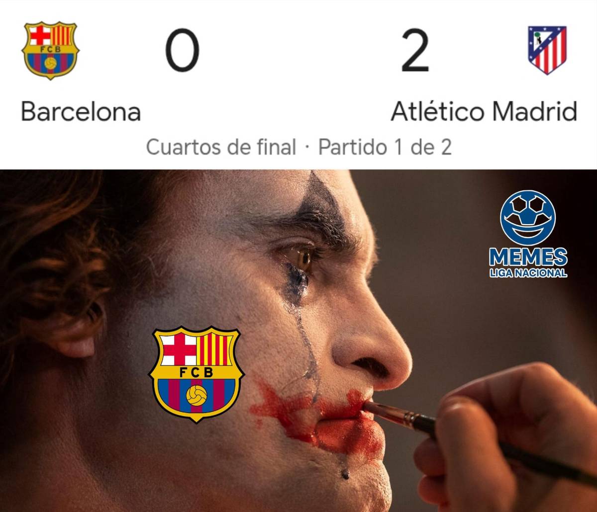 ¡Para reír! Atlético de Madrid le ganó al Barcelona y estos son los memes que dejó el partido