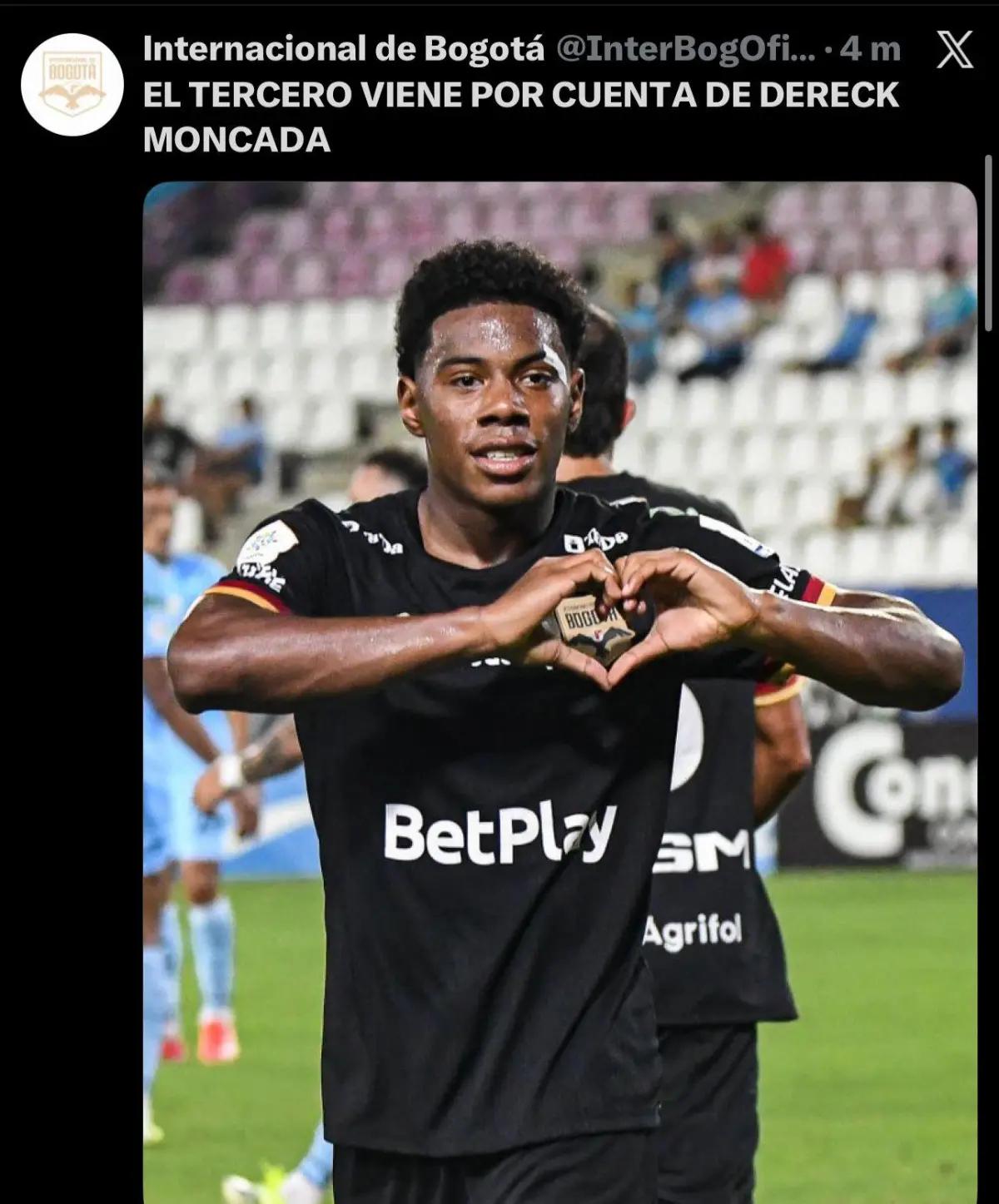 Dereck Moncada vuelve a anotar y esto dicen en Colombia y México sobre el hondureño