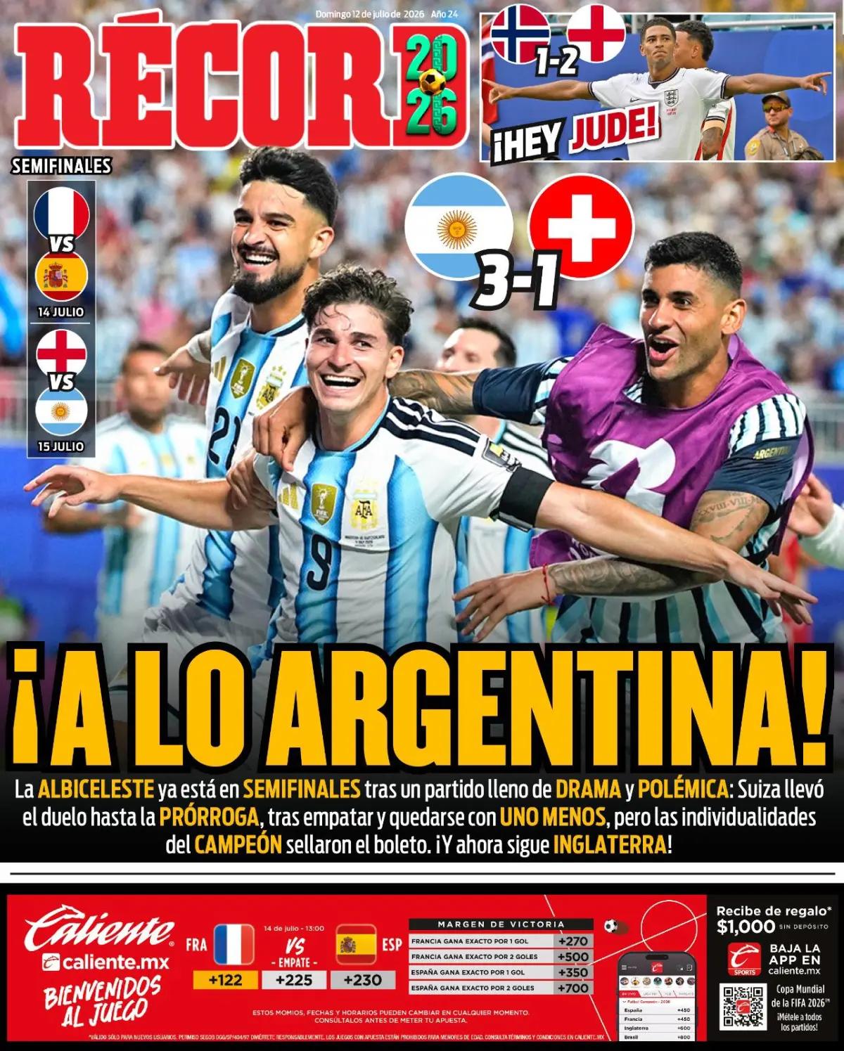 Lo que dicen los medios tras polémico triunfo de Argentina sobre Suiza para avanzar a semis