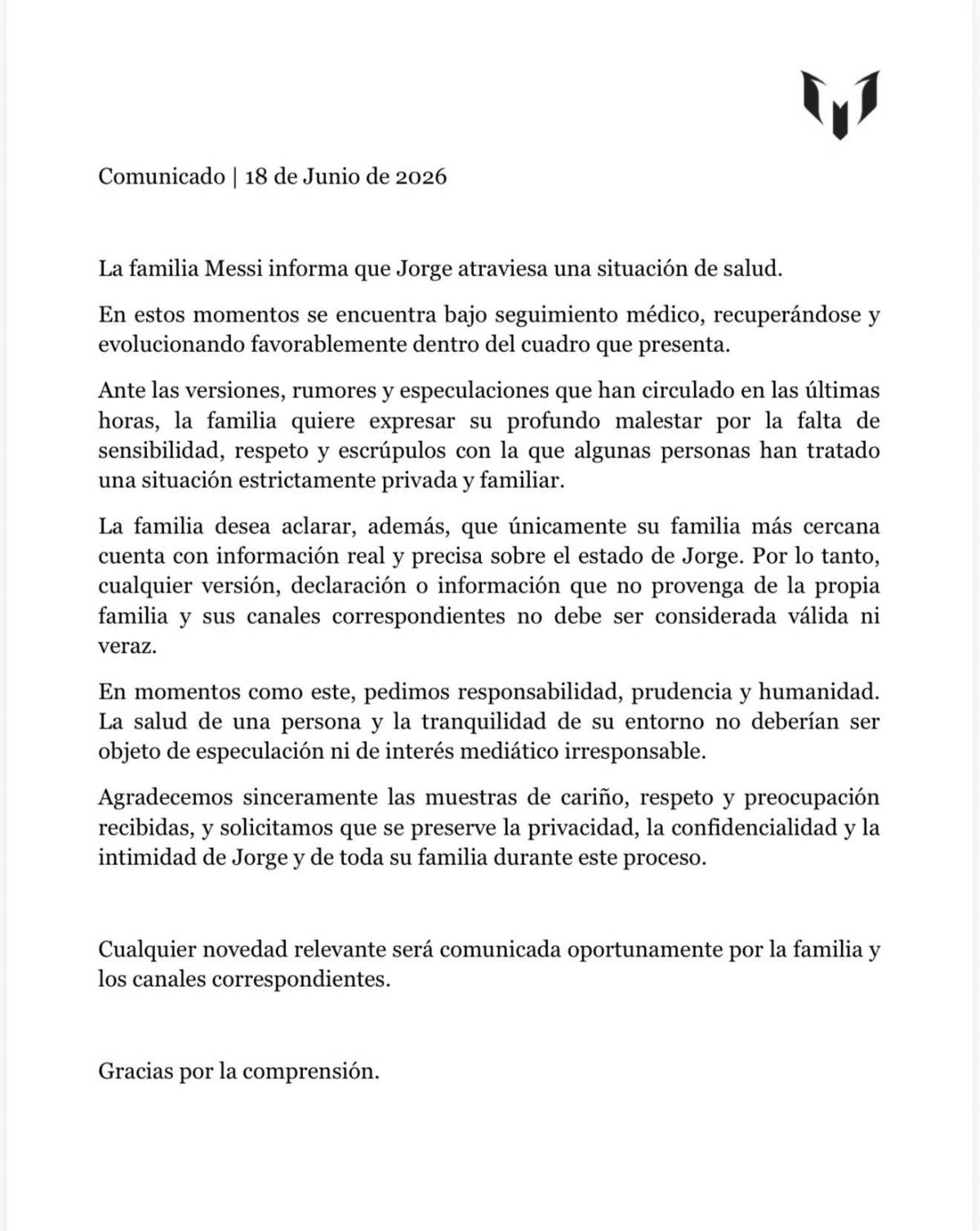 Periodista que anunció muerte del padre de Messi rompe el silencio y revela por qué lo hizo