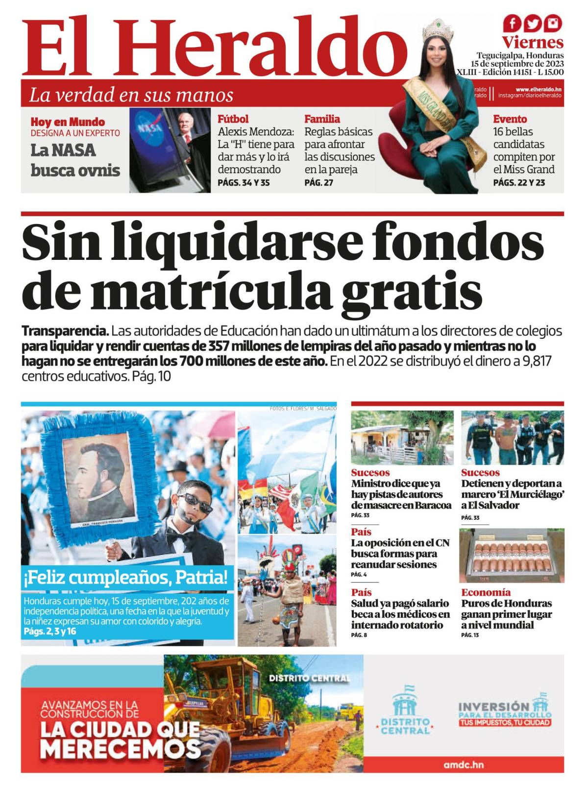 Sin liquidarse fondos de matrícula gratis
