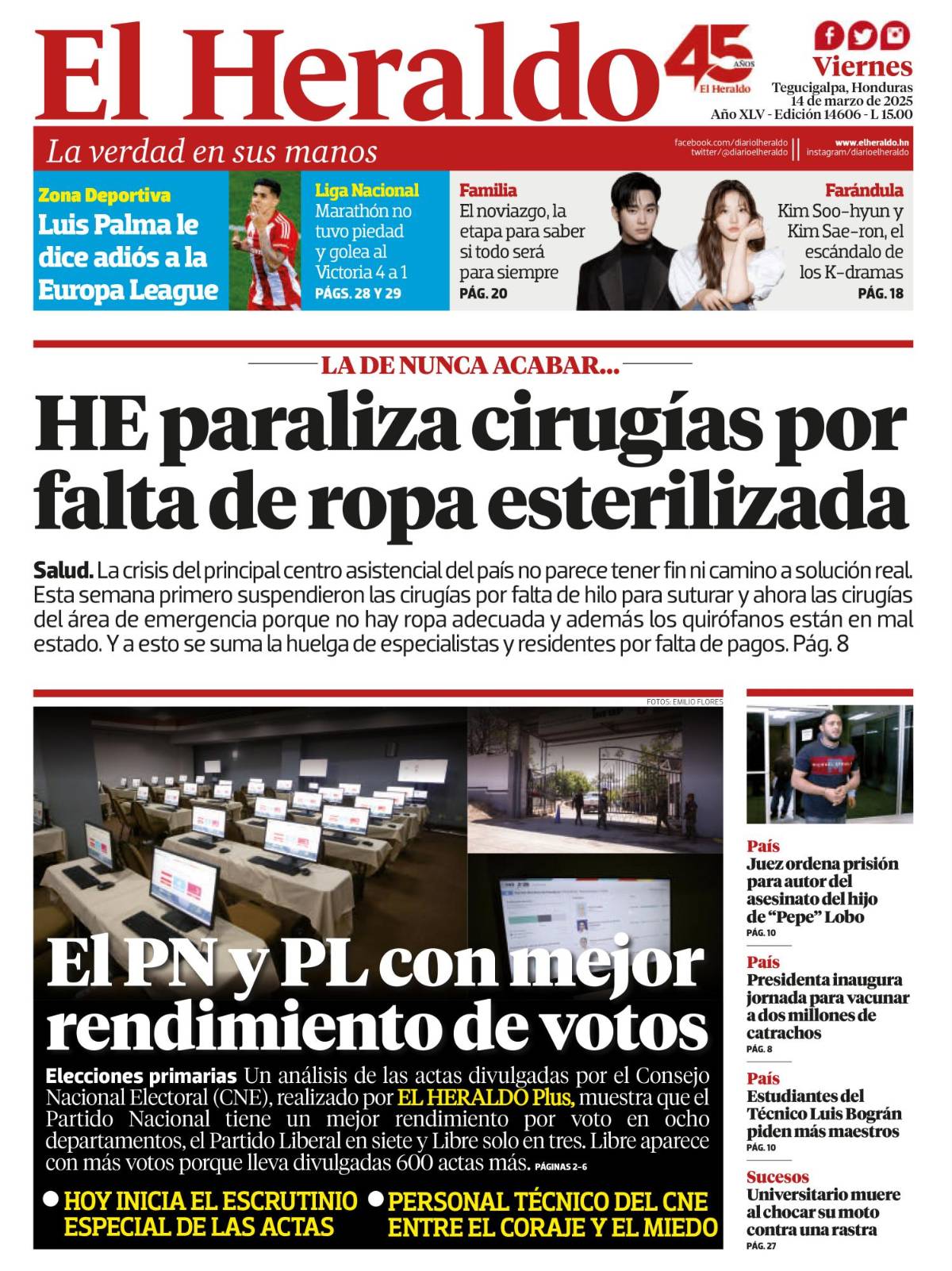 HE paraliza cirugías por falta de ropa esterilizada