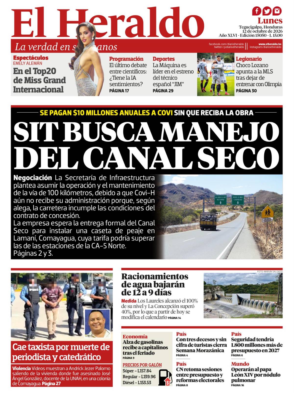 SIT busca manejo del canal seco