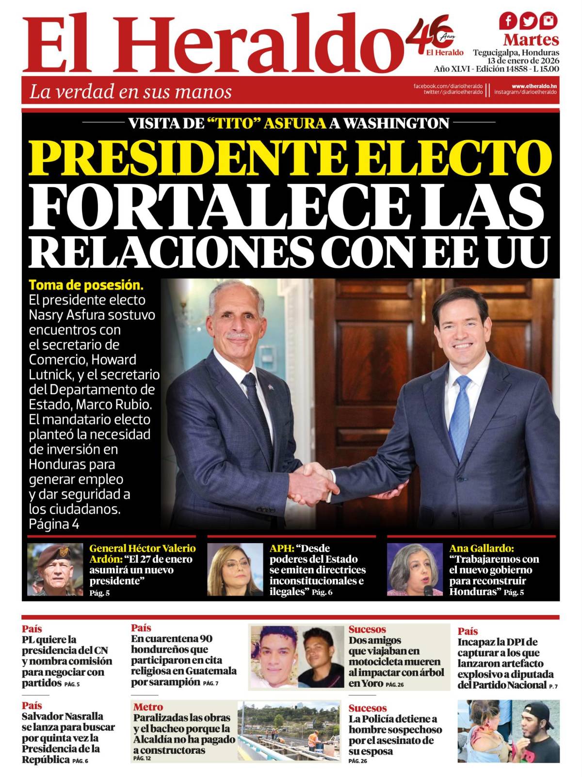 Presidente electo fortalece las relaciones con EE UU