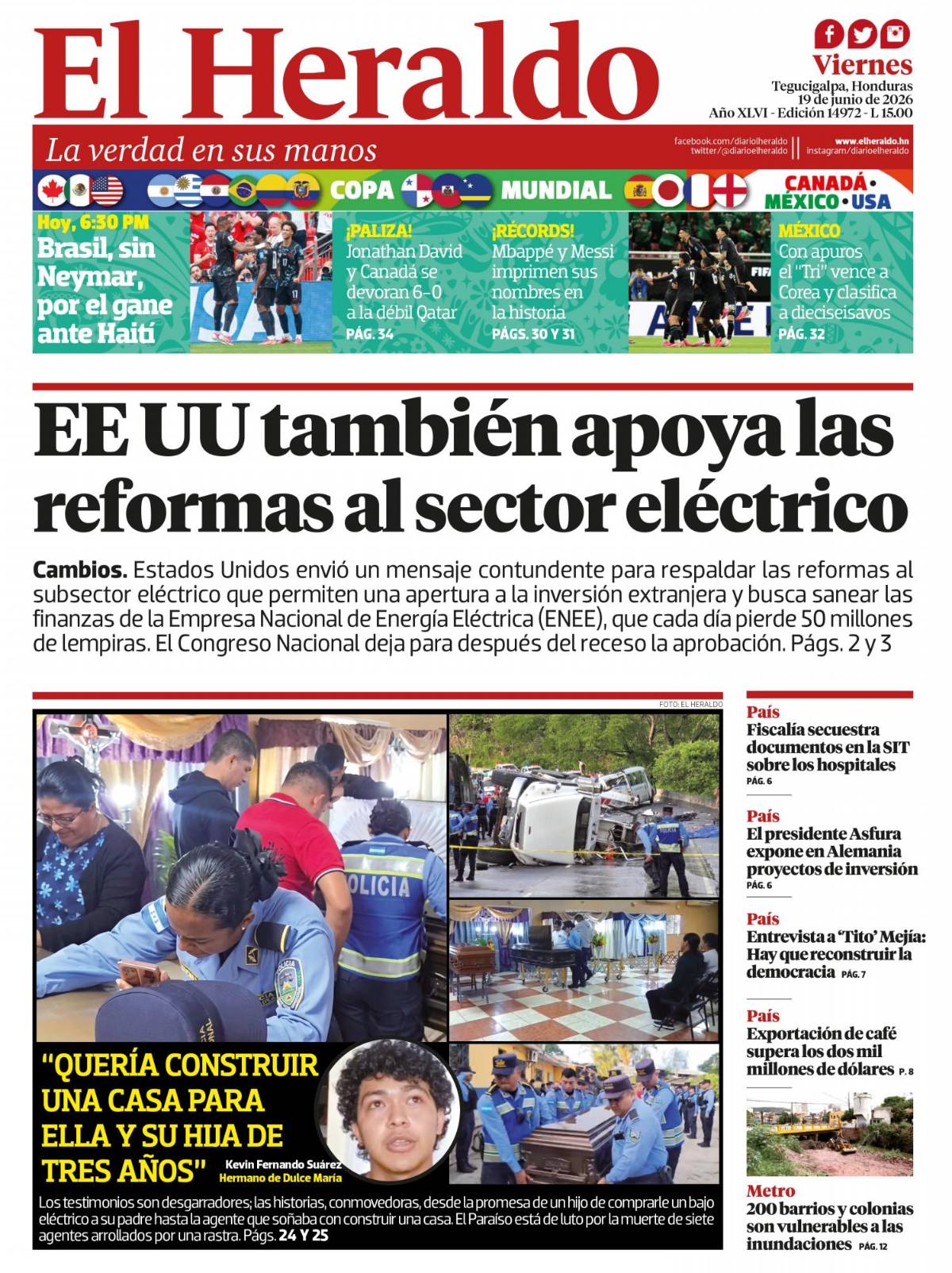 EE UU también apoya las reformas al sector eléctrico