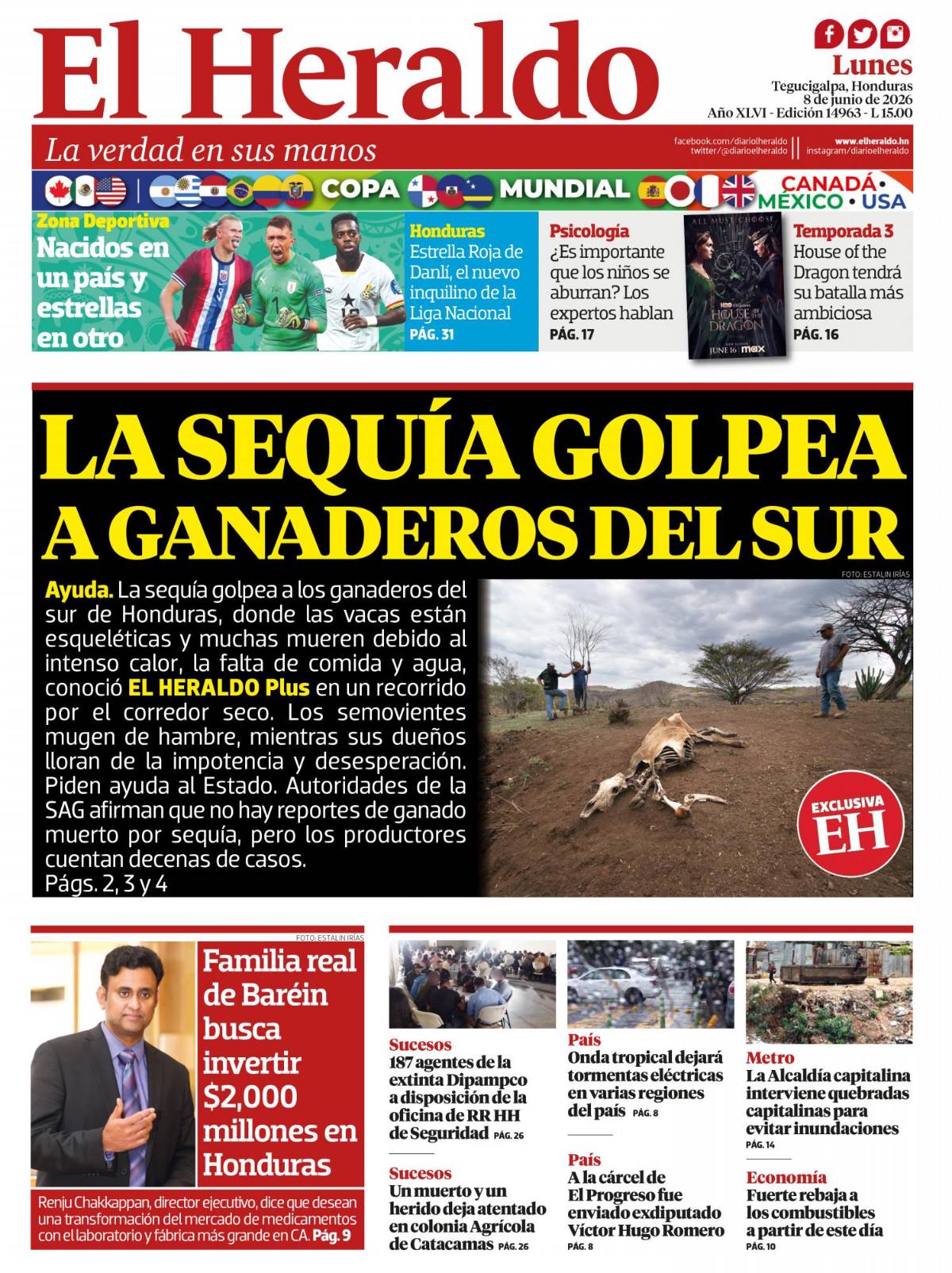 La sequía golpea a ganaderos en el sur