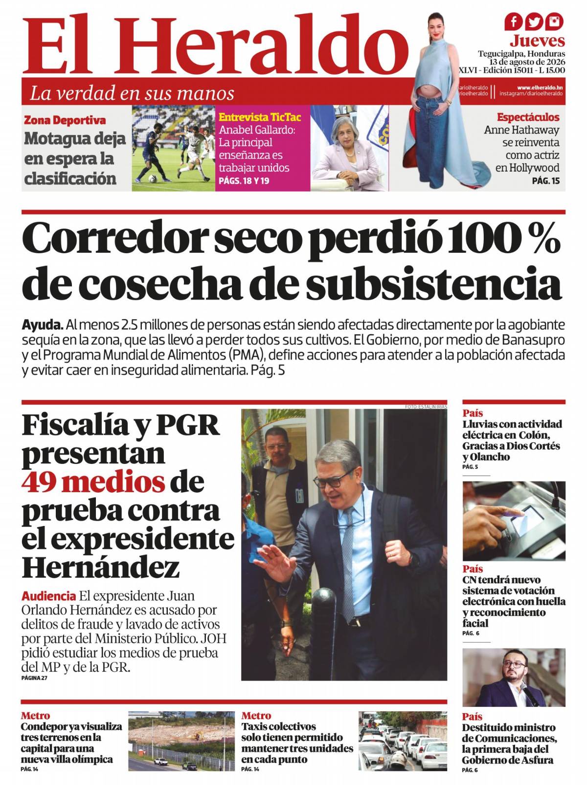 Corredor seco perdió 100% de cosecha de subsistencia