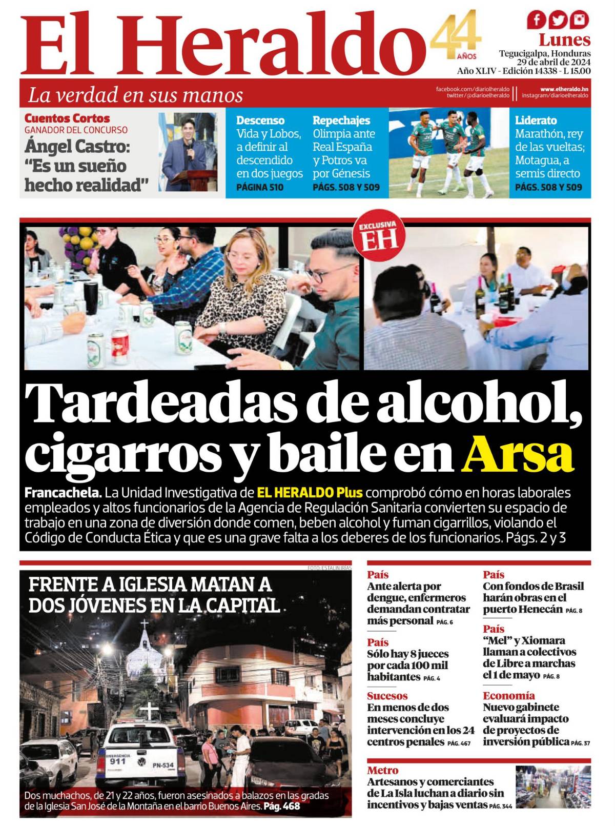 Tardeadas de alcohol, cigarros y baile en Arsa