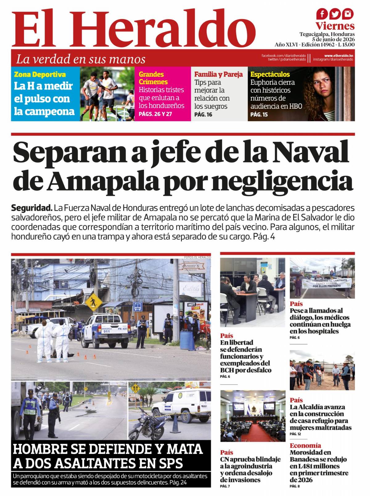 Separan al jefe de la Naval de Amapala por negligencia