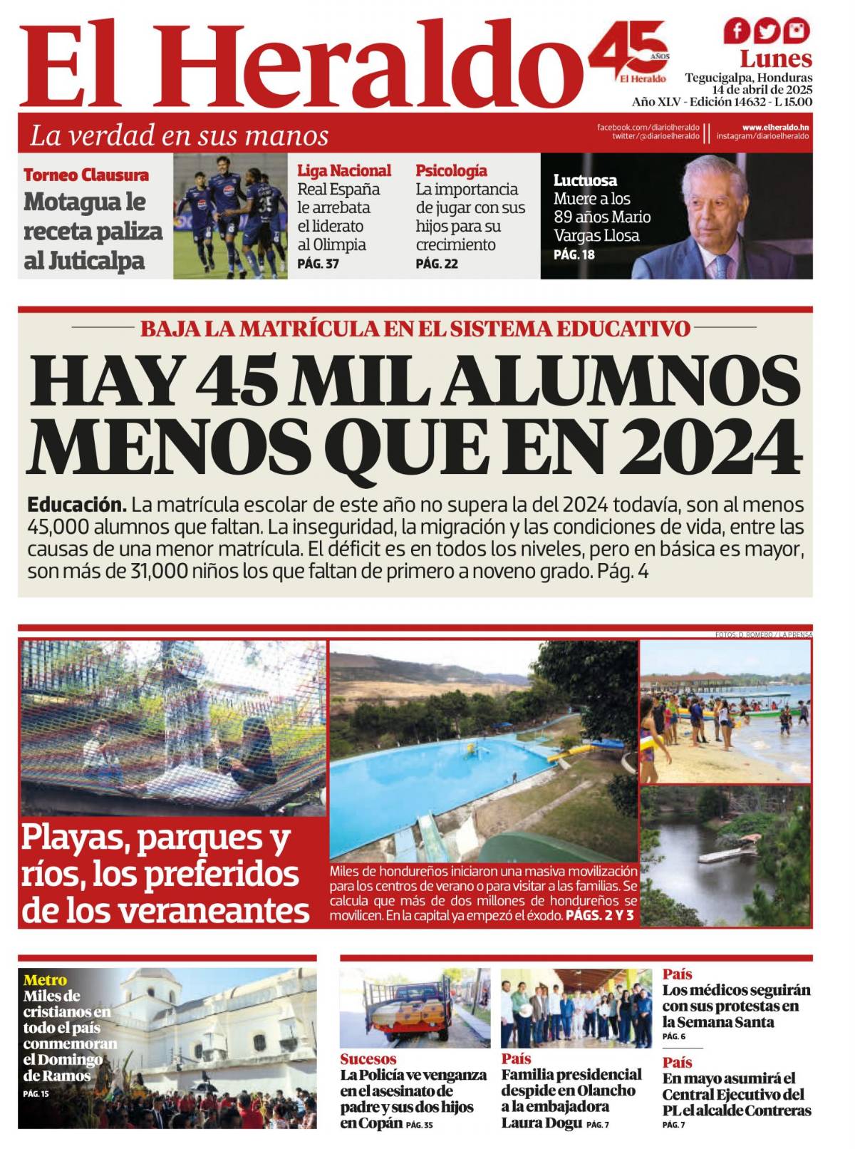 Hay 45 mil alumnos menos que en 2024