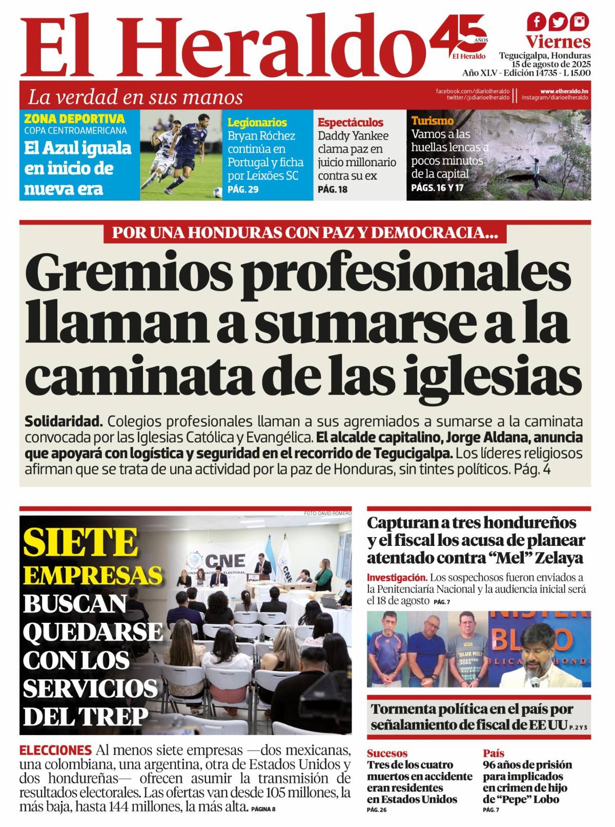Gremios profesionales llaman a sumarse a la caminata de las iglesias