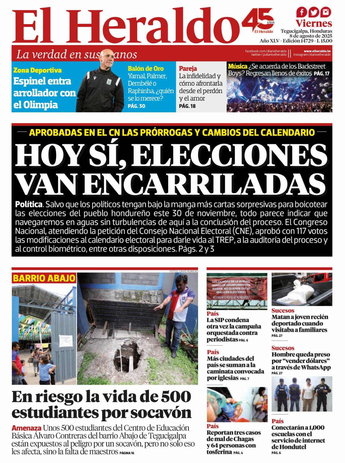 Hoy sí, elecciones van encarriladas