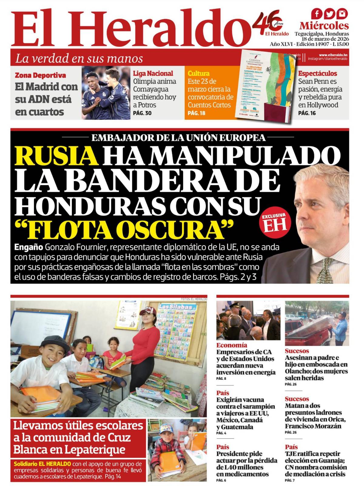 Rusia ha manipulado la bandera de Honduras con su flota oscura