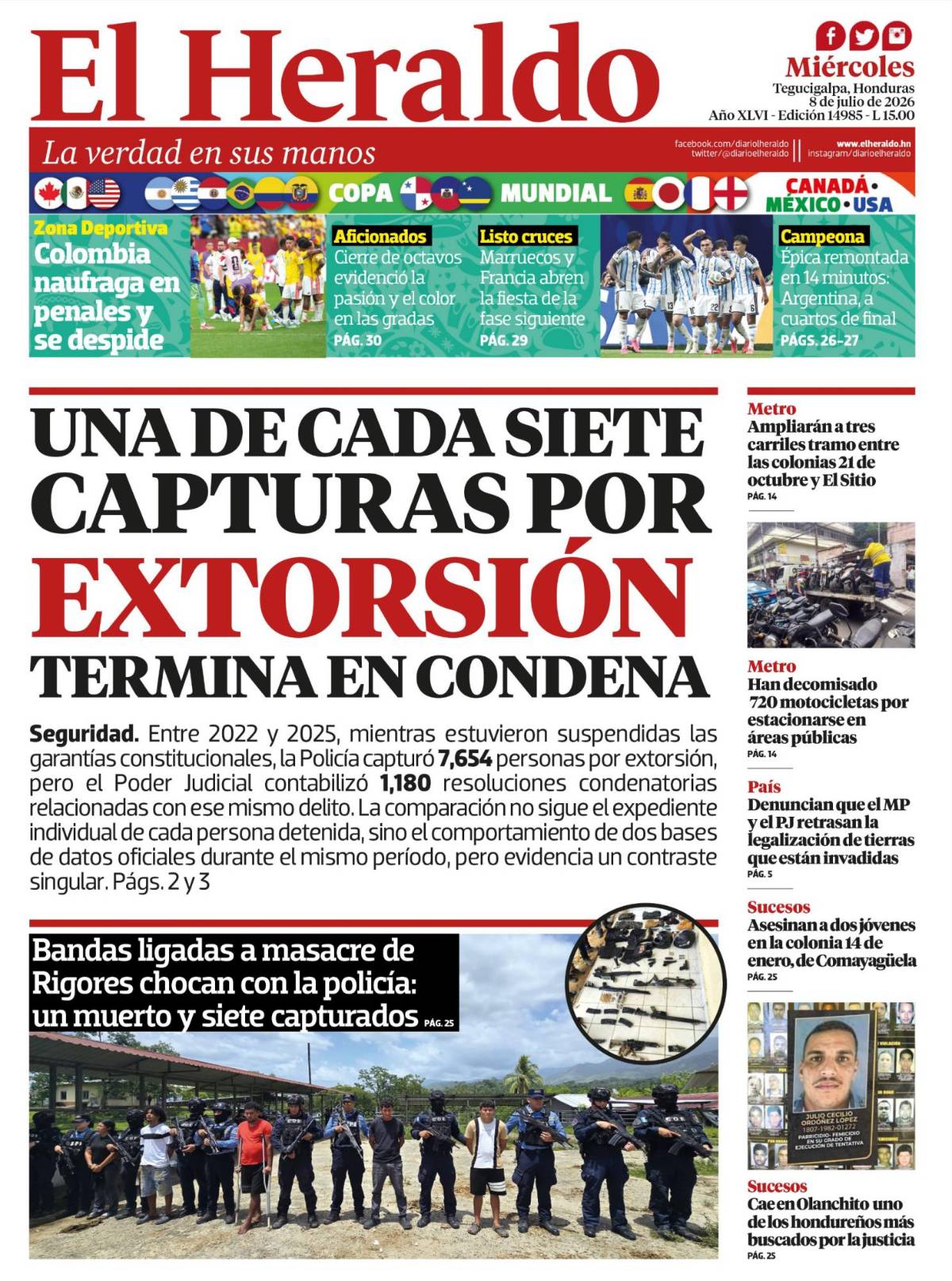 Una de cada siete capturas por extorsión termina en condena