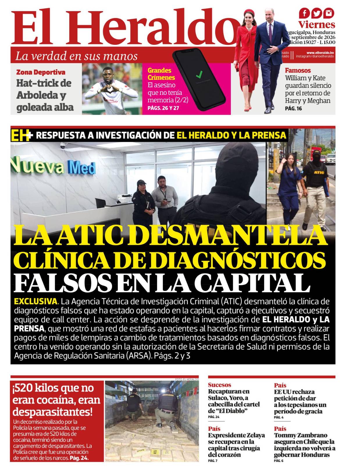 La ATIC desmantela clínica de diagnósticos falsos en la capital