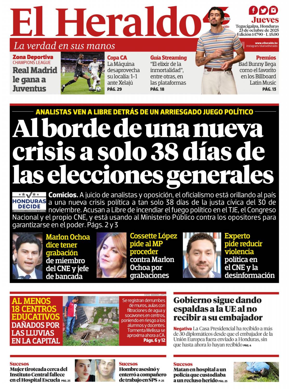 Al borde de una nueva crisis a solo 38 días de las elecciones generales