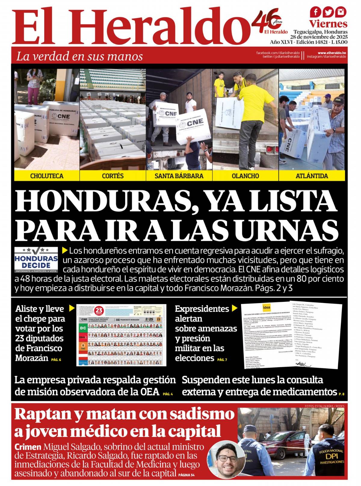 Honduras, ya lista para ir a las urnas