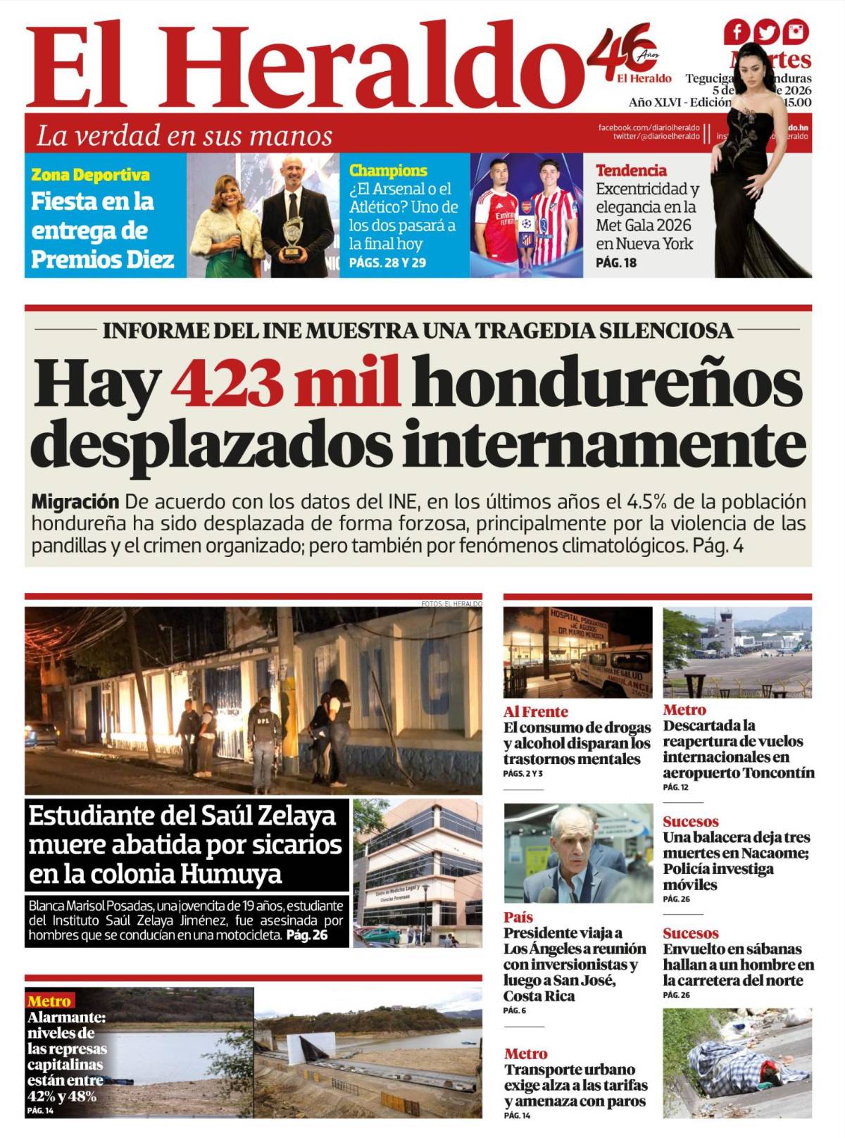 Hay 423 mil hondureños desplazados internamente