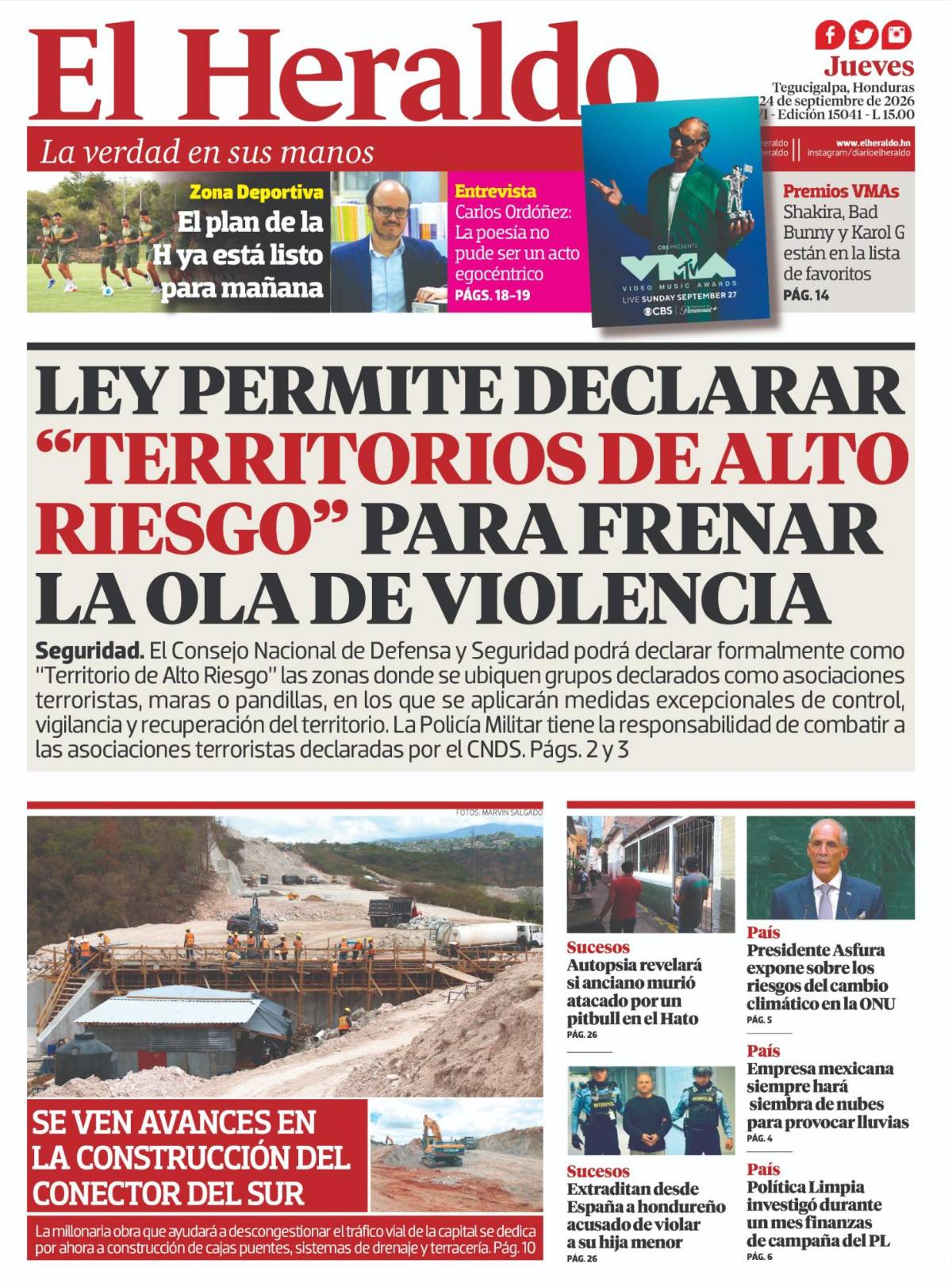 Ley permite declarar territorios de alto riesgo para frenar la ola de violencia