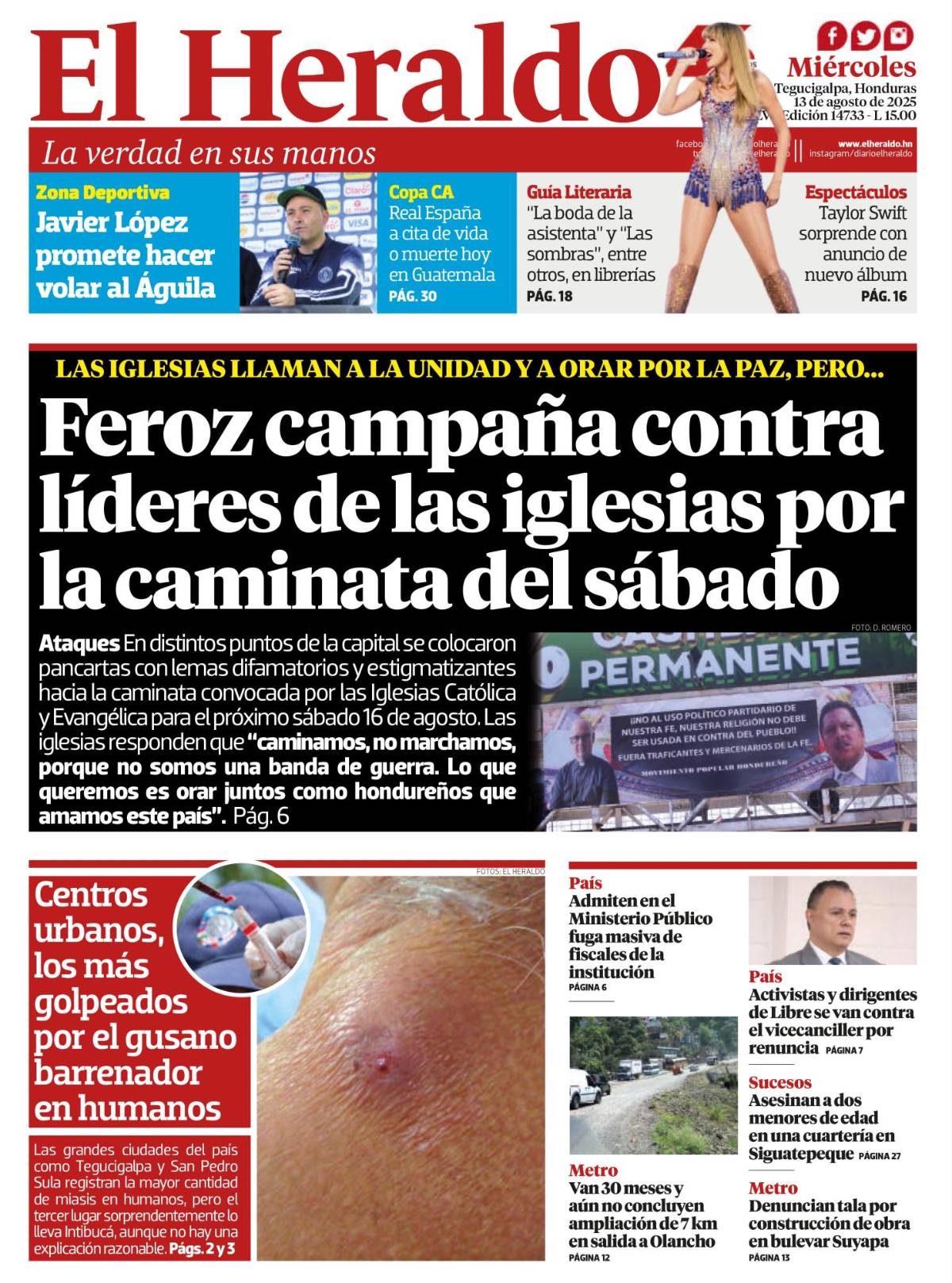 Feroz campaña contra líderes de las iglesias por la caminata del sábado