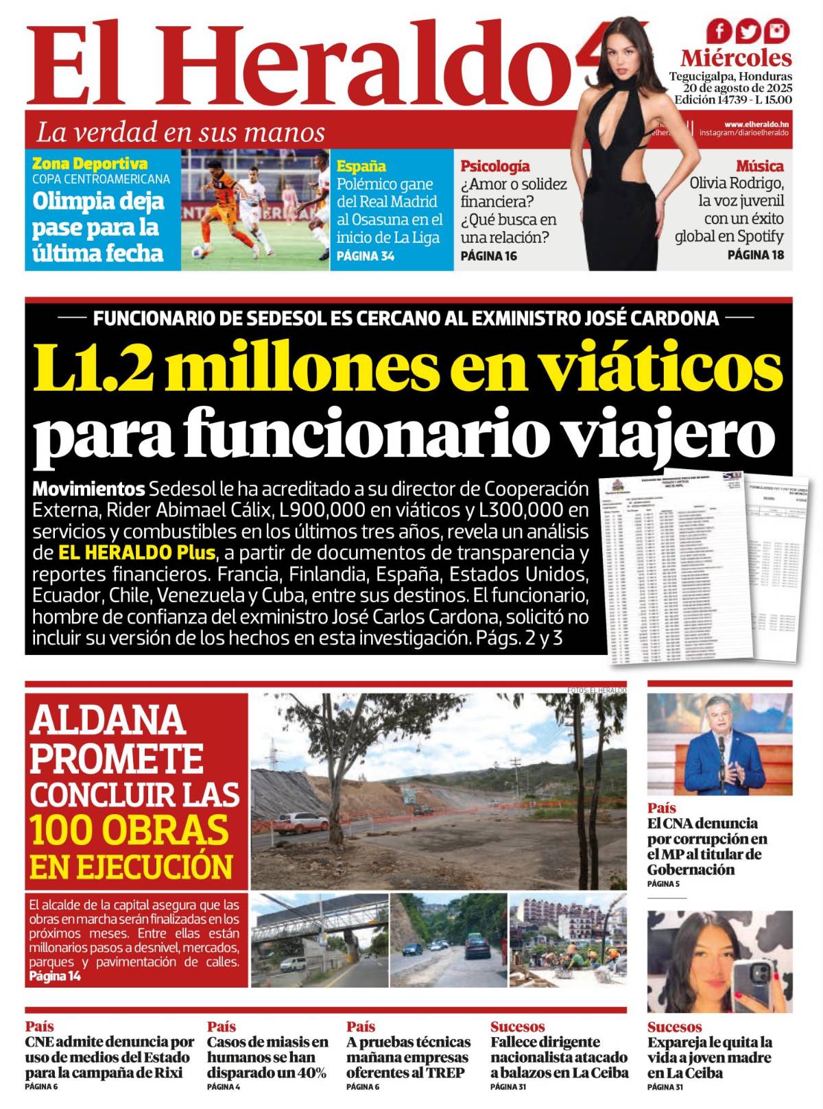 L1.2 millones en viáticos para funcionario viajero