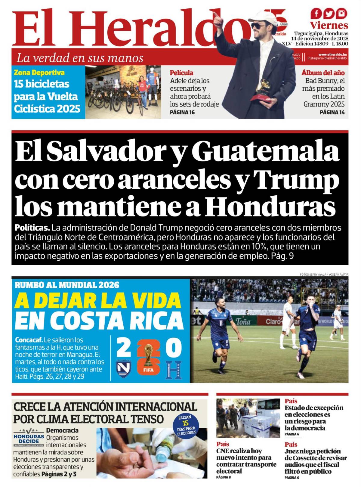 El Salvador y Guatemala con cero aranceles y Trump los mantiene a Honduras