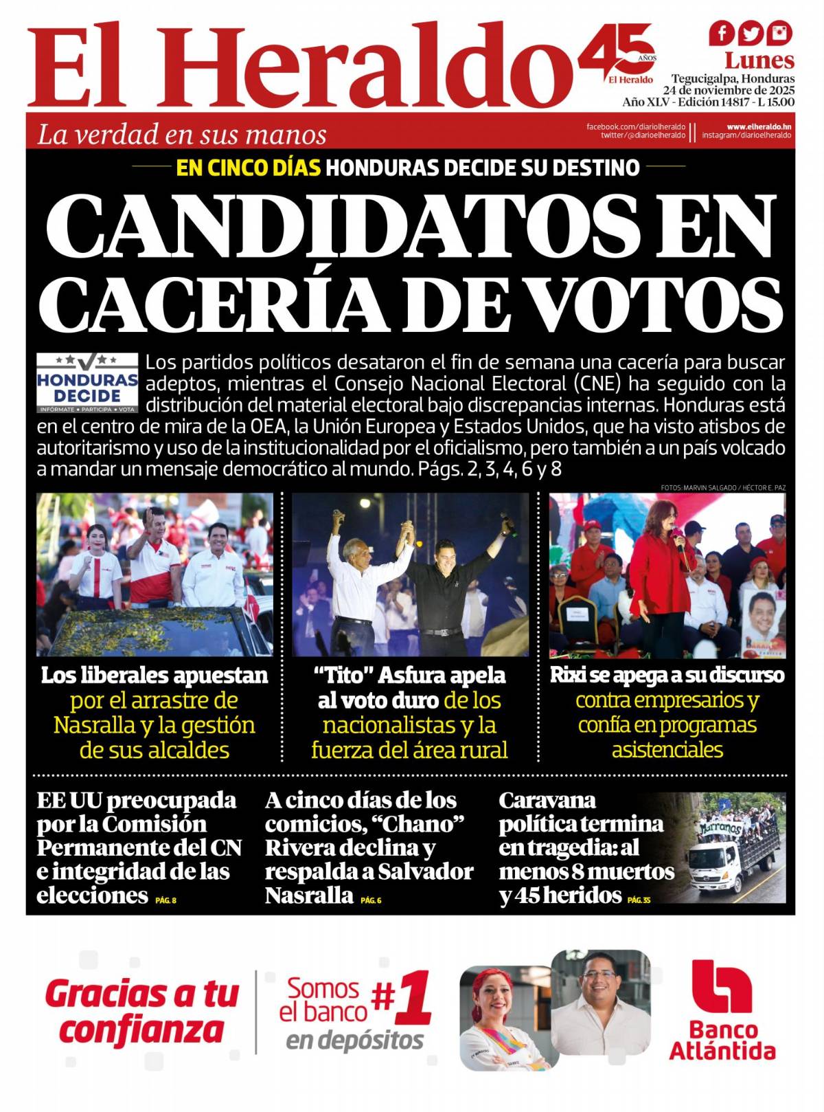 Candidatos en cacería de votos