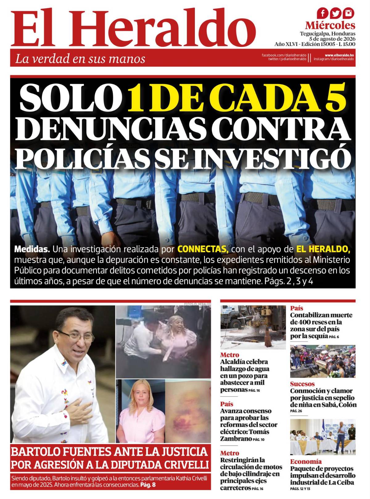 Solo 1 de cada 5 denuncias contra policías se investigó