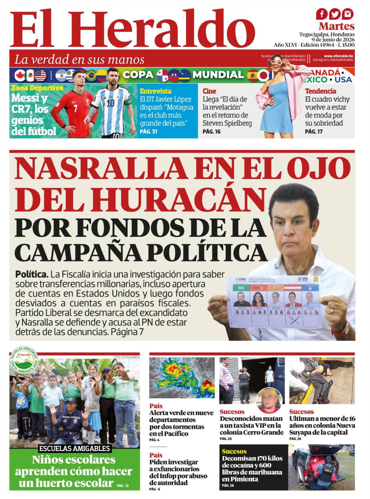Nasralla en el ojo del huracán por fondos de la campaña política
