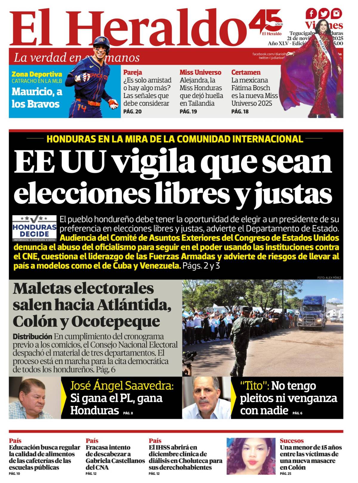EE UU vigila que sean elecciones libres y justas
