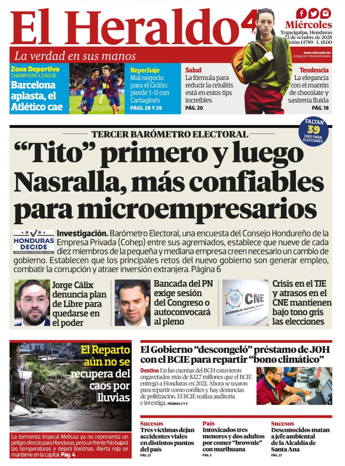 “Tito” primero y luego Nasralla, más confiables para microempresarios