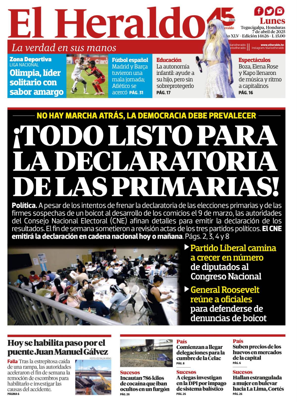 ¡Todo listo para la declaratoria de las primarias!