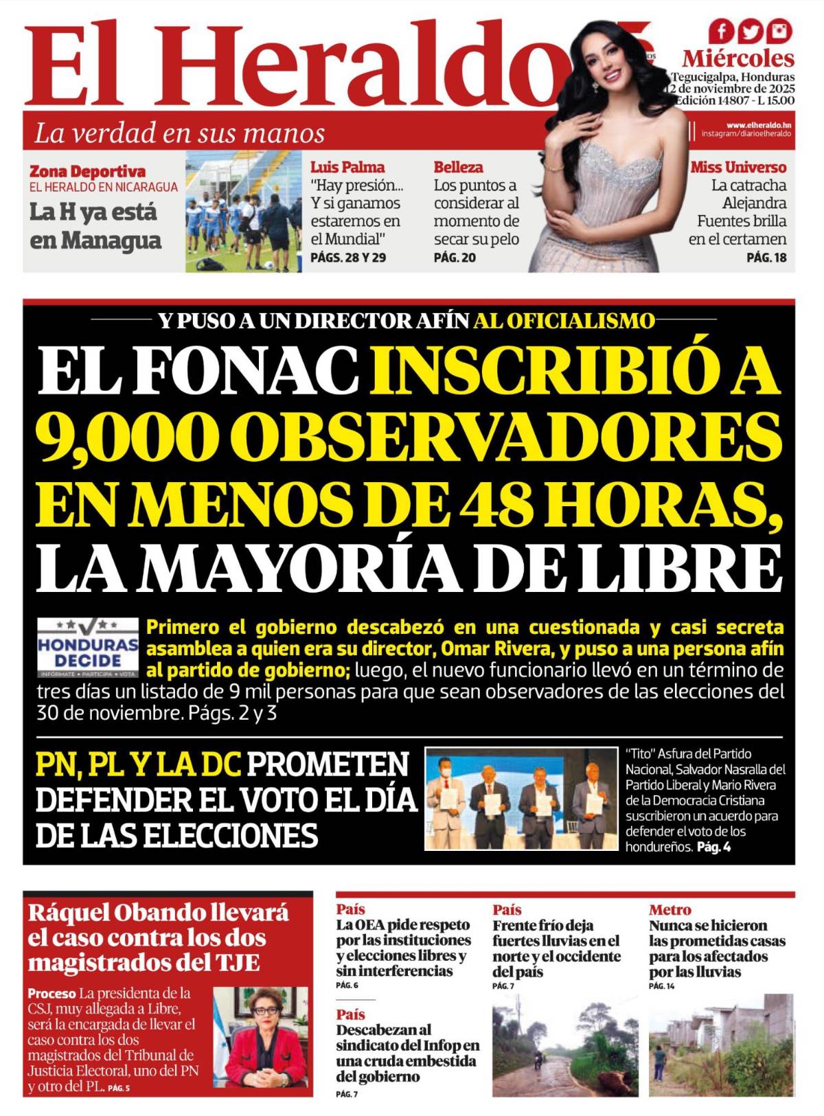 El Fonac inscribió a 9,000 observadores en menos de 48 horas, la mayoría de Libre