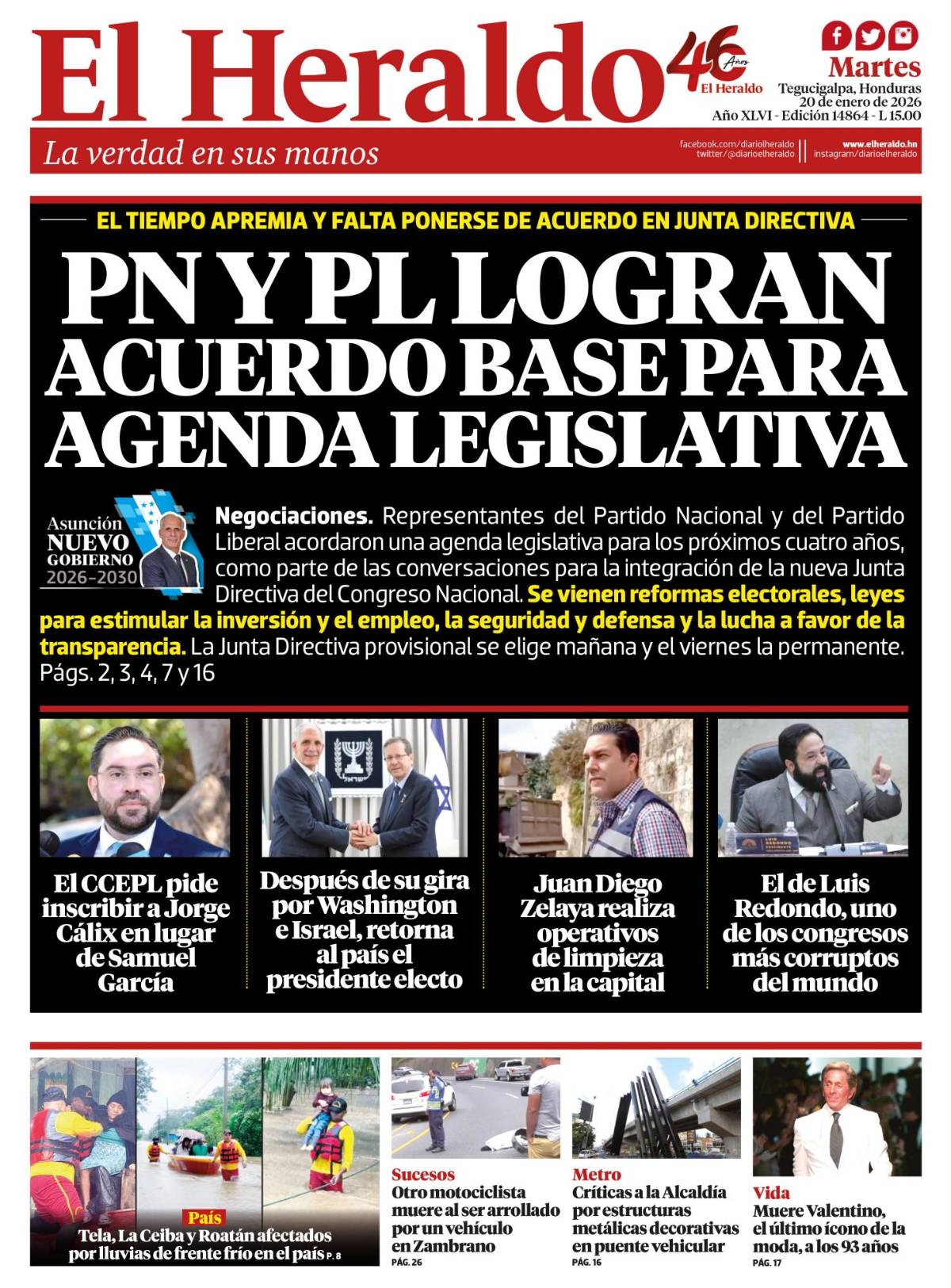 PN y PL logran acuerdo base para agenda legislativa